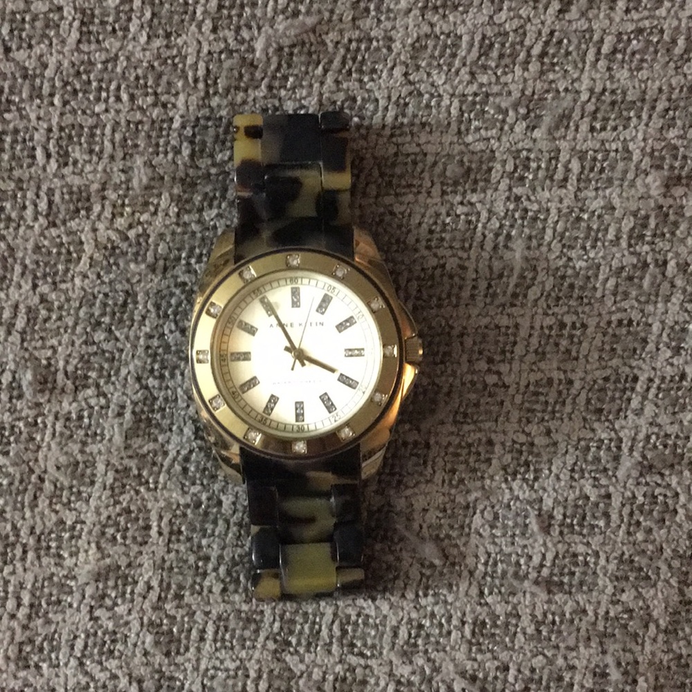 Ann Klein watch (tortoiseshell print)